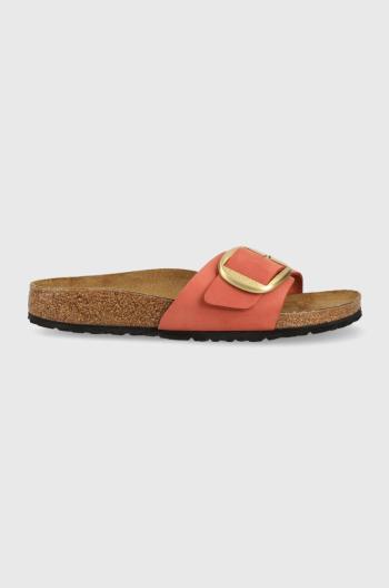 Semišové šľapky Birkenstock Madrid dámske, oranžová farba, 1025407