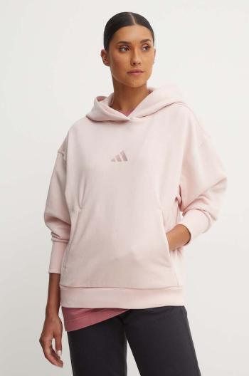 Mikina adidas All SZN dámska, ružová farba, jednofarebná, IY6765