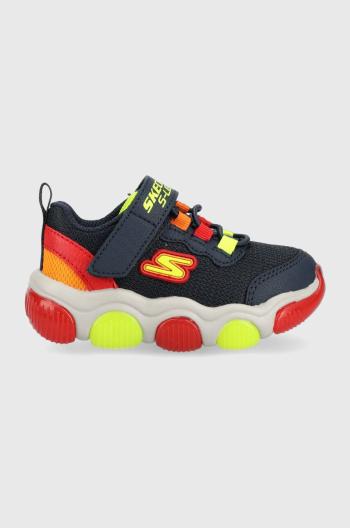 Detské tenisky Skechers Mighty Glow tmavomodrá farba