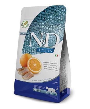 Farmina N&D cat OCEAN (GF) adult, herring & orange granule pre mačky 1,5kg