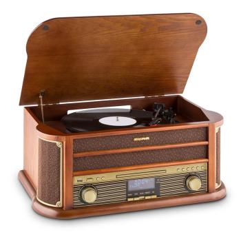 Auna Belle Epoque 1908 DAB, retro stereo systém, gramofón, DAB+