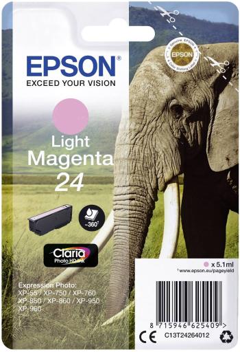 Epson Ink T2426, 24 originál  svetlá purpurová C13T24264012