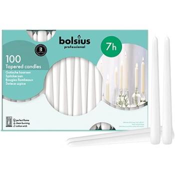 BOLSIUS Tapered Professional sviečka biela 100 ks (8717847092045)