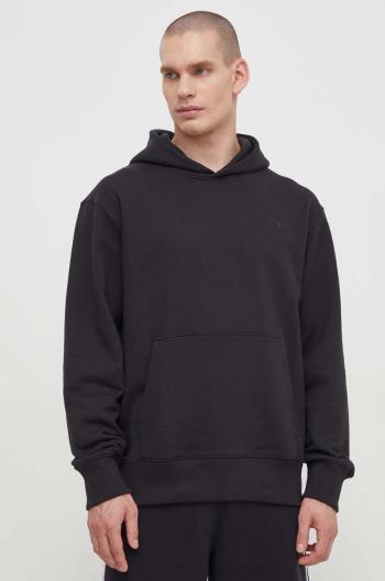 Bavlnená mikina adidas Originals Contempo French Terry Hoodie pánska, čierna farba, s kapucňou, jednofarebná, HK2937