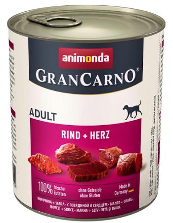 Animonda GRANCARNO® dog adult hovädzie a srdiečka 6 x 800g konzerva