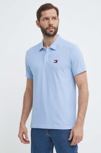 Bavlnené polo tričko Tommy Jeans jednofarebný,DM0DM18314