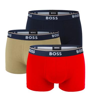 BOSS - boxerky 3PACK cotton stretch army green & red combo - limitovaná fashion edícia (HUGO BOSS)-L (90-98 cm)