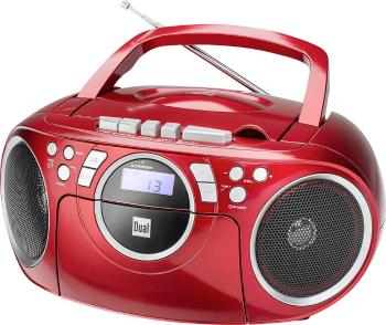 Dual P 70 CD-rádio FM AUX, CD, kazeta   červená