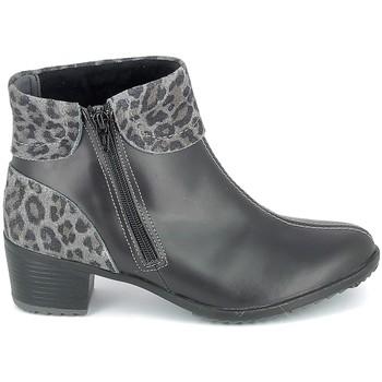 Boissy  Čižmičky Boots Noir Leopard  Čierna
