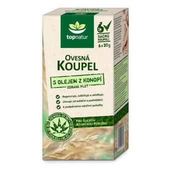 TOPNATUR Ovsená kúpeľ s olejom z konope 6x30 g