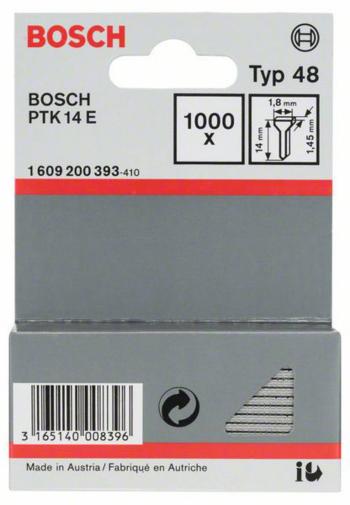 Nail type 48 1,8 x 1,45 x 14 mm 1000 ks Bosch Accessories 1609200393