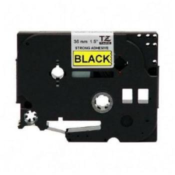 Kompatibilná páska s Brother TZ-S661/TZe-S661,36mm x 8m,extr.adh. čierny tisk/žltý podklad