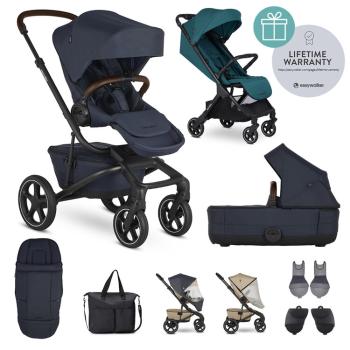 EASYWALKER Kočík kombinovaný Jimmey Indigo Blue XXL RWS + Jackey Teal Green