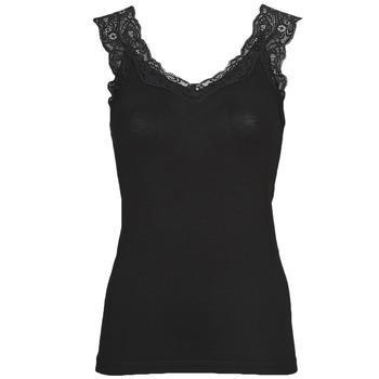 Pieces  Tielka a tričká bez rukávov PCBARBERA LACE TOP  Čierna