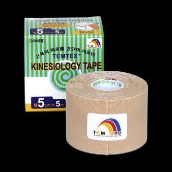 Temtex Kinesology tape Tejpovacia páska béžová 5cm x 5m