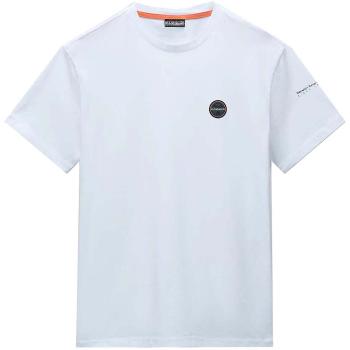 Napapijri  Badge T-Shirt White  Tričká a polokošele Biela