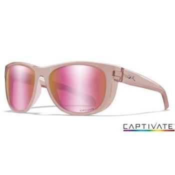 Wiley x polarizačné okuliare weekender captivate polarized rose gold mirror smoke green crystal blush