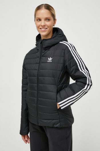 Bunda adidas Originals dámska, čierna farba, prechodná