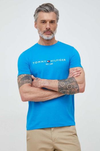 Bavlnené tričko Tommy Hilfiger vzorované