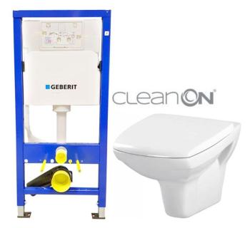 GEBERIT DuofixBasic bez tlačidla + WC CERSANIT CLEANON CARINA + SEDADLO 458.103.00.1 X CA1