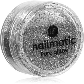 Nailmatic Pure Glitter Glitre na tvár i telo Small Silver Glitter 3 g