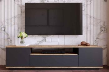 Sofahouse Dizajnový TV stolík Belisario 180 cm antracitový