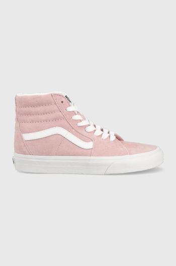 Semišové tenisky Vans SK8-Hi ružová farba, VN0A4BVT2PT1