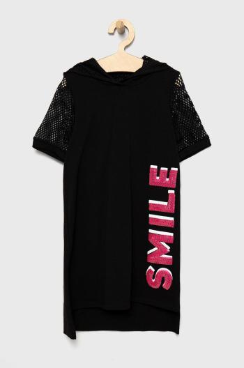 Dievčenské šaty Birba&Trybeyond čierna farba, mini, rovný strih