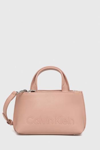 kabelka Calvin Klein ružová farba