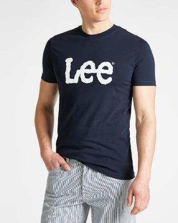 Lee Wobbly Logo Tričko Modrá