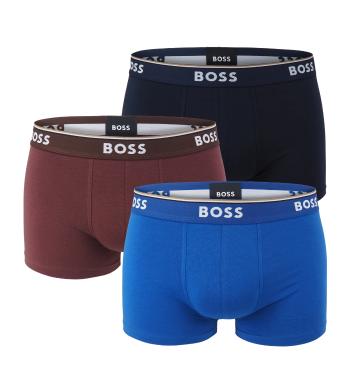 BOSS - boxerky 3PACK cotton stretch power blue combo - limitovaná fashion edícia (HUGO BOSS)-M (83-89 cm)
