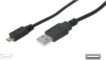 Digitus #####USB-Kabel USB 2.0 #####USB-A Stecker, #####USB-Micro-B Stecker 3.00 m čierna