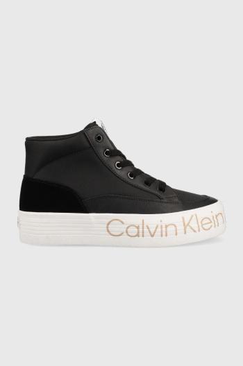 Tenisky Calvin Klein Jeans Yw0yw00865 Vulc Flatf Mid Wrap Around Logo čierna farba,