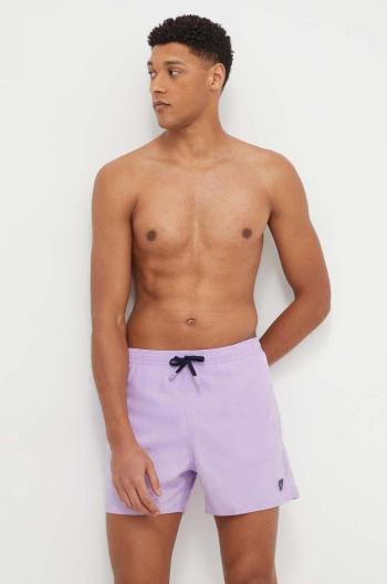 Plavkové šortky Emporio Armani Underwear fialová farba, 211740 4R420