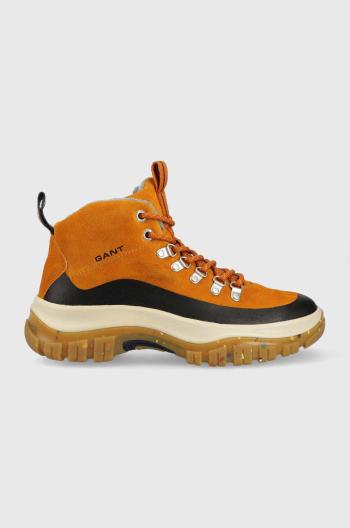 Semišové topánky Gant Hillark oranžová farba