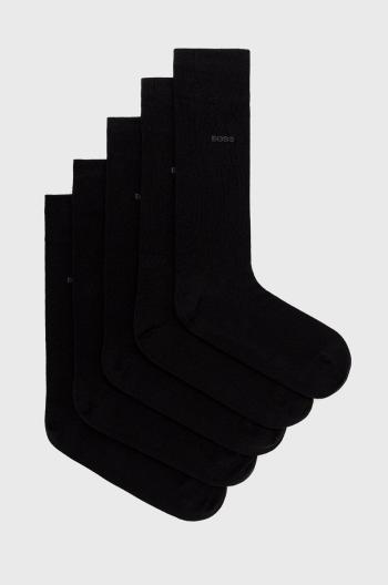 Ponožky BOSS (3-pak) pánske, čierna farba