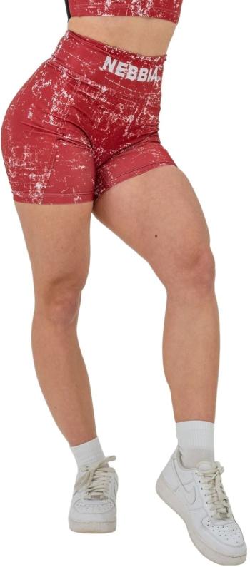 Nebbia High Waisted Leggings Shorts 5" Hammies Red XS Fitness nohavice