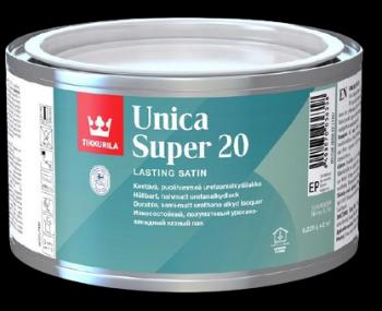 UNICA SUPER 20 - Odolný alkyd-uretánový lak bezfarebný polomatný 0,225 L