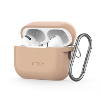 Tech-Protect Silicone Hook puzdro na Apple AirPods Pro 1 / 2, hnedé