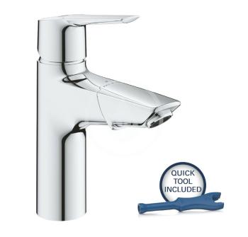 GROHE - QuickFix Start Umývadlová batéria s výsuvnou koncovkou a výpustom Push-Open, chróm 24205003