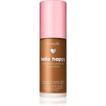 Benefit Hello Happy Flawless Brightening Foundation rozjasňujúci tekutý make-up SPF 15 odtieň 09 Deep Neutral 30 ml