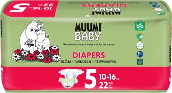 Muumi Baby Plienky jednorázové 5 Maxi+ 10-16kg, 22 ks