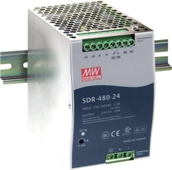 Sieťový zdroj na DIN lištu Mean Well SDR-480-48 48 V / DC 10 A 480 W 1 x