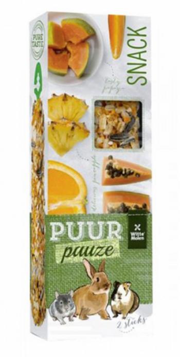 PUUR pauze sticks exotic fruit - tyčinky s exotickým ovocím pre hlodavce a malé cicavce 110g