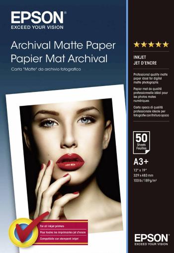 Epson Archival Matte Paper A3+ C13S041340 fotografický papier A3+ 189 g/m² 50 listov matný, štruktúrovaný povrch