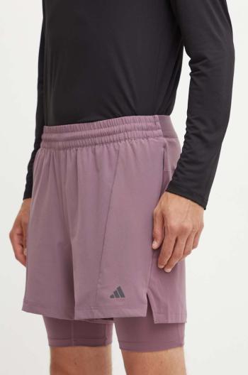 Tréningové šortky adidas Performance Yoga fialová farba, IY1633