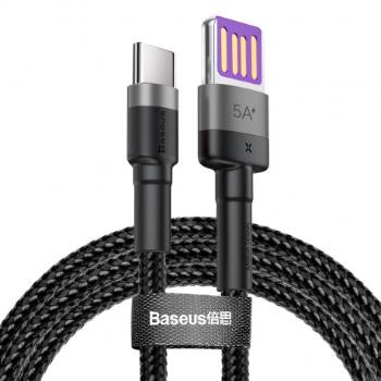 Baseus Cafule kábel USB / USB-C Quick Charge 1m, sivý/čierny 