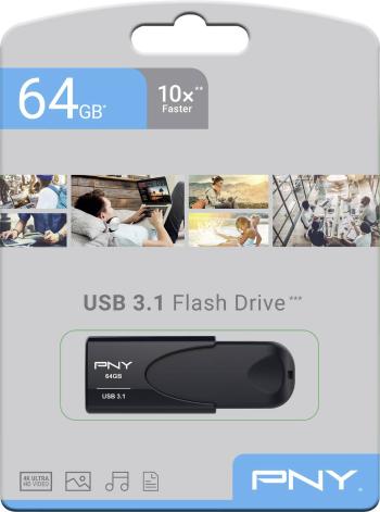 PNY Attaché 4 3.1 64GB USB flash disk 64 GB čierna FD64GATT431KK-EF USB 3.1 (Gen 1x1)
