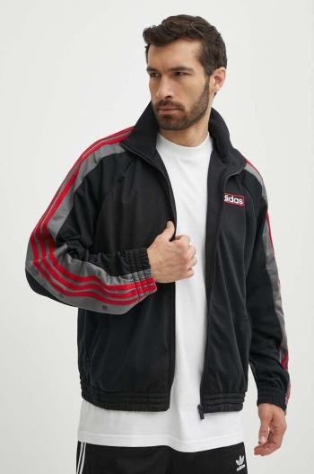 Mikina adidas Originals pánska, čierna farba, vzorovaná, IR7990