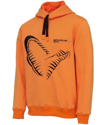 Savage gear mikina mega jaw hoodie sun orange - s